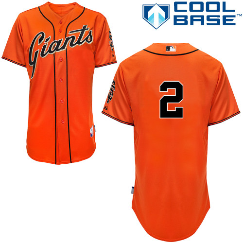Juan Perez #2 Youth Baseball Jersey-San Francisco Giants Authentic Orange MLB Jersey